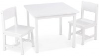 Набор мебели Aspen - стол+2 стула, White (белый)