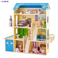 Кукольный домик для Барби Лира (28 предметов мебели, 2 лестницы, гараж)
